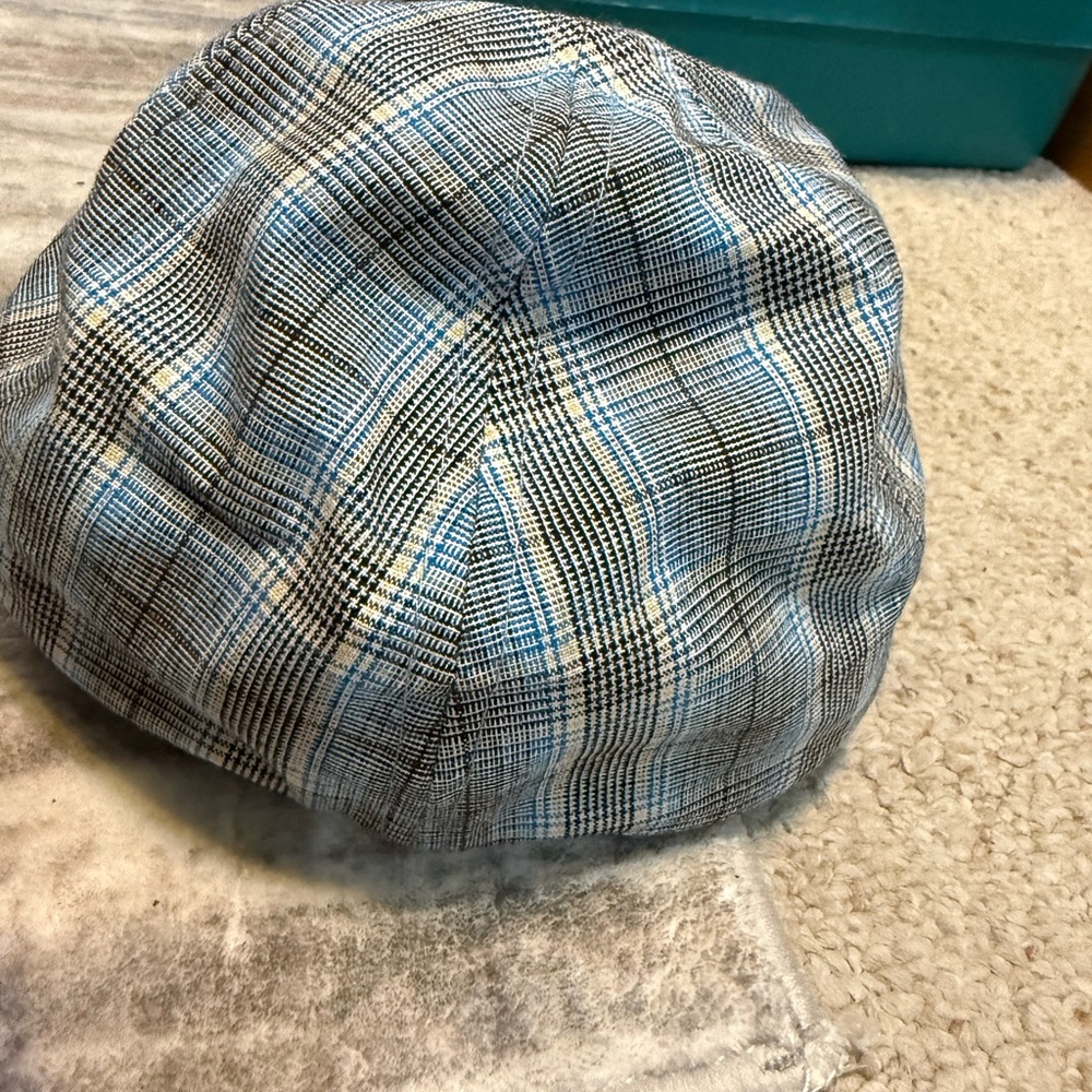 Classic Blue Checkered Men's Cap